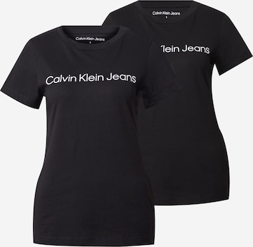 T-shirt Calvin Klein Jeans en bleu : devant