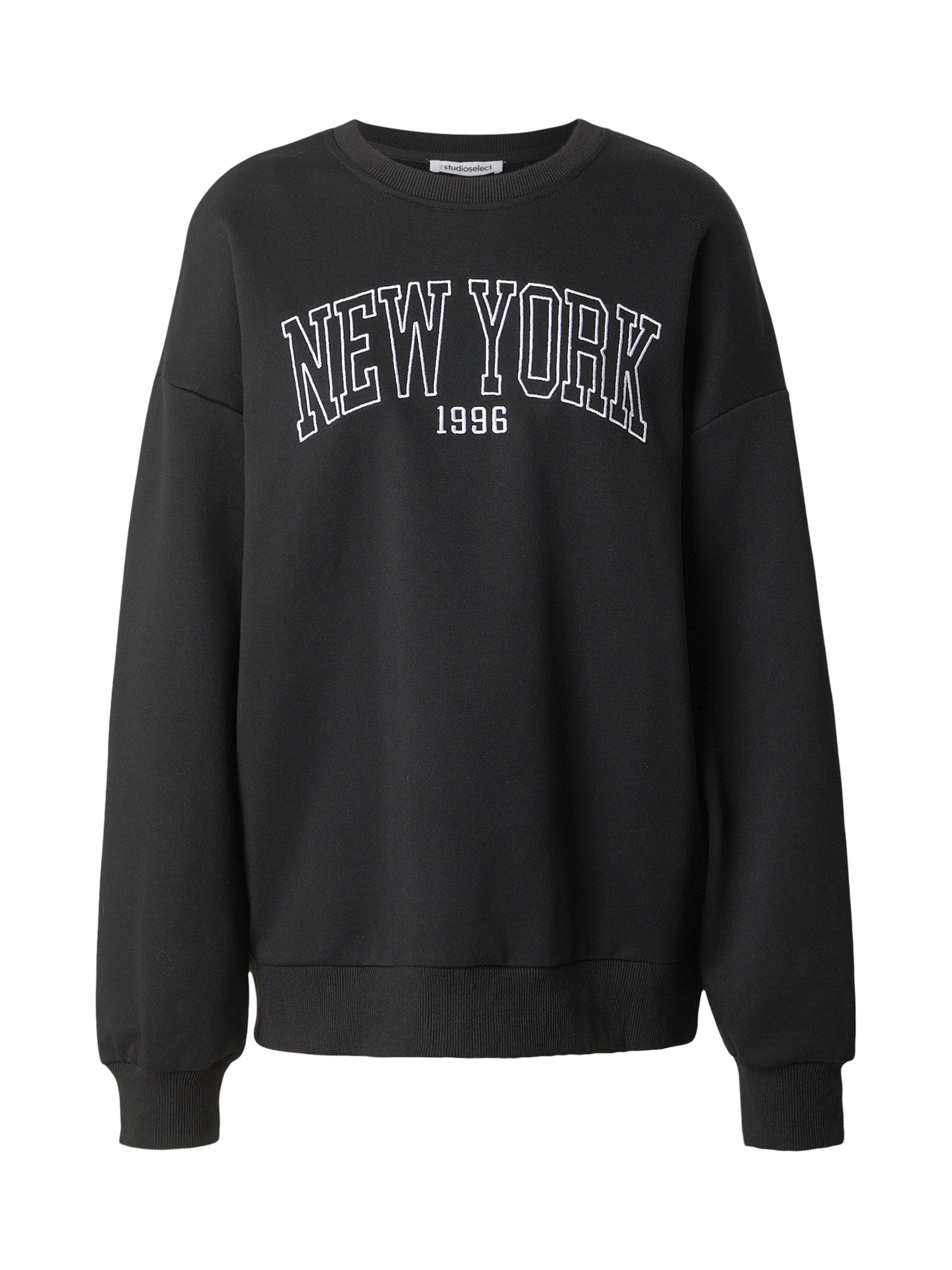 studioselect Sweatshirt 'Edda' in schwarz / weiß, Produktansicht