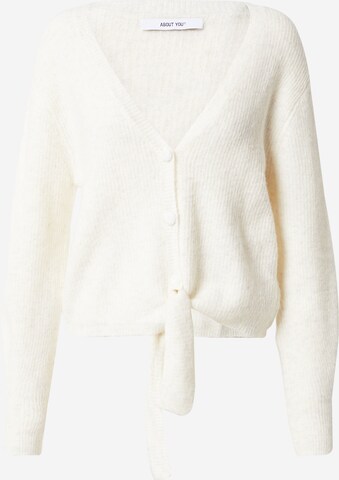 ABOUT YOU Knit Cardigan in Beige: front