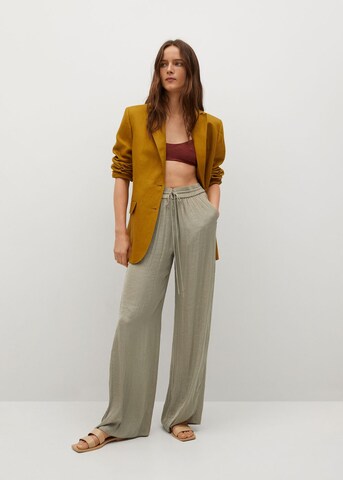 MANGO Wide Leg Hose in Grün
