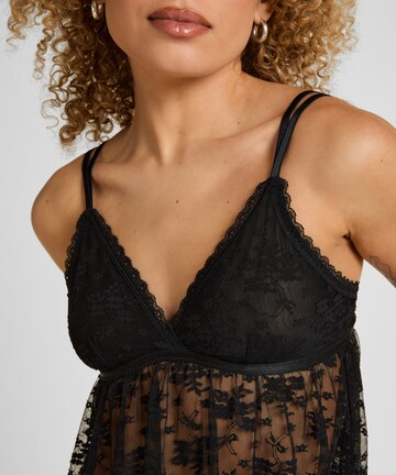 Hunkemöller Negligée 'Darcy Babydoll' in Schwarz
