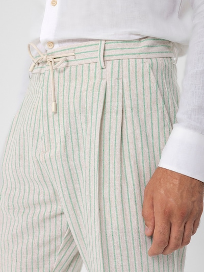 Pantaloni cutați Antioch pe bej / verde, Vizualizare produs