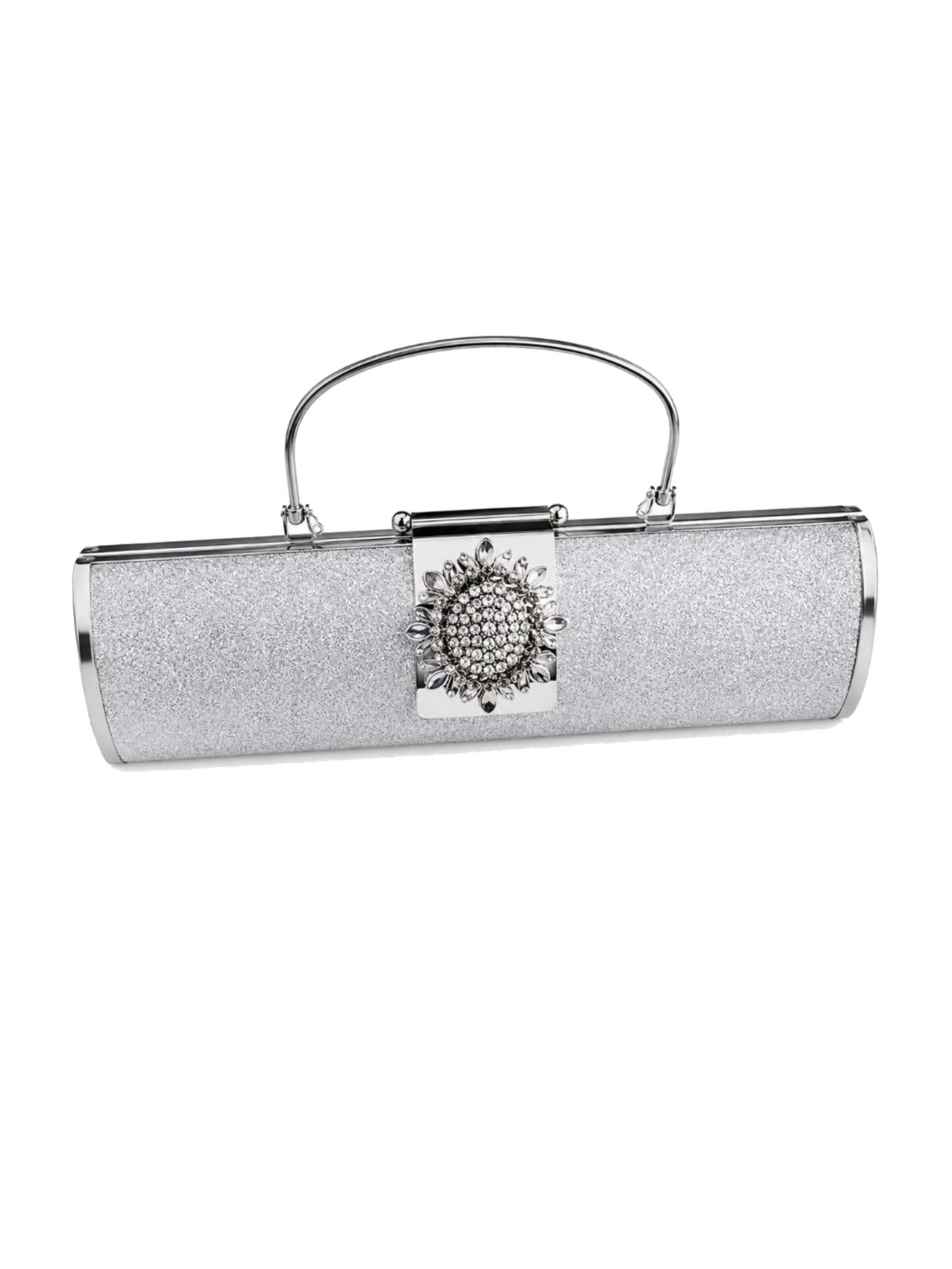 Tomshop24-7 Clutch 'Luisa' in Silver: front
