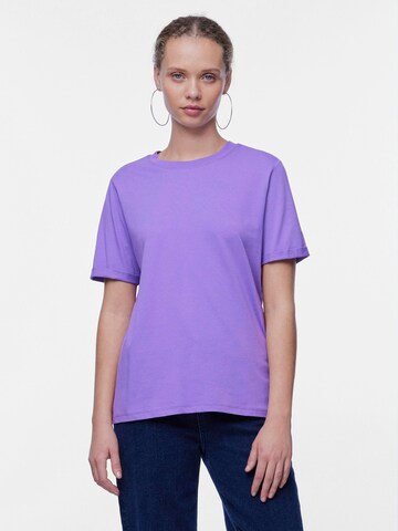 PIECES Shirt 'RIA' in Lila: voorkant