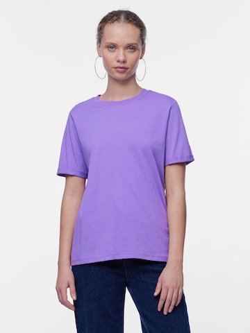 PIECES Majica 'RIA' | vijolična barva: sprednja stran