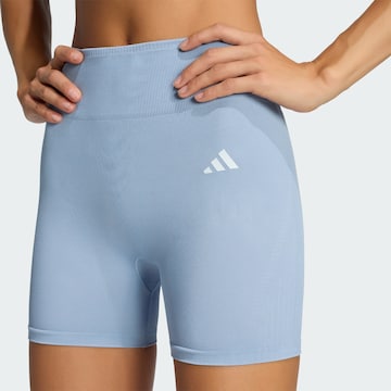 ADIDAS PERFORMANCE Skinny Sportbroek in Blauw