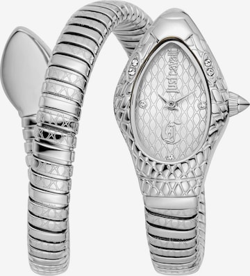 Just Cavalli Analoguhr in Silber: Vorderseite
