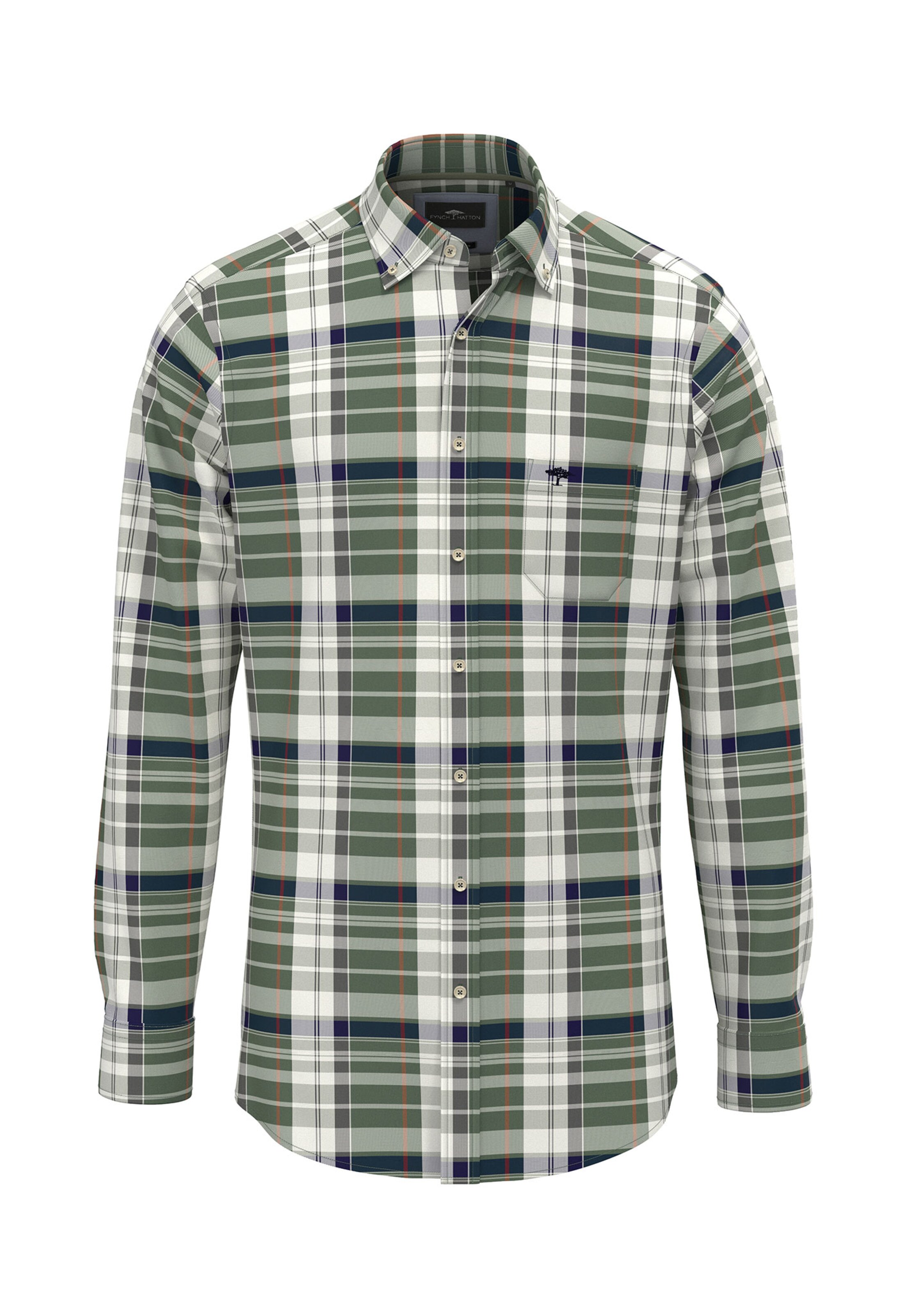 FYNCH-HATTON Regular fit Button Up Shirt in Green: front