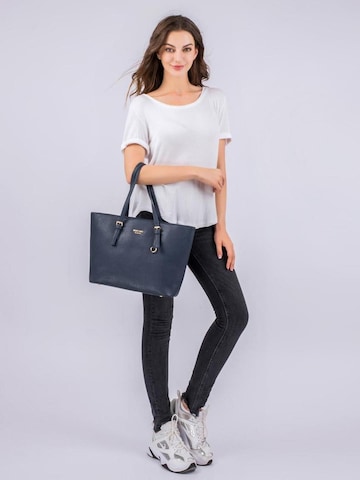 Princely London Shopper 'Beverly'‌‌‌‌ in Blau: Vorderseite