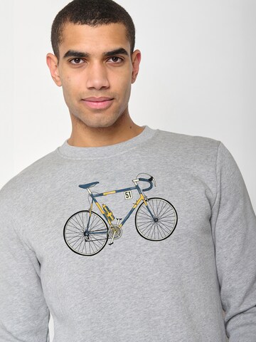 Felpa 'Bike Knut' di GREENBOMB in grigio