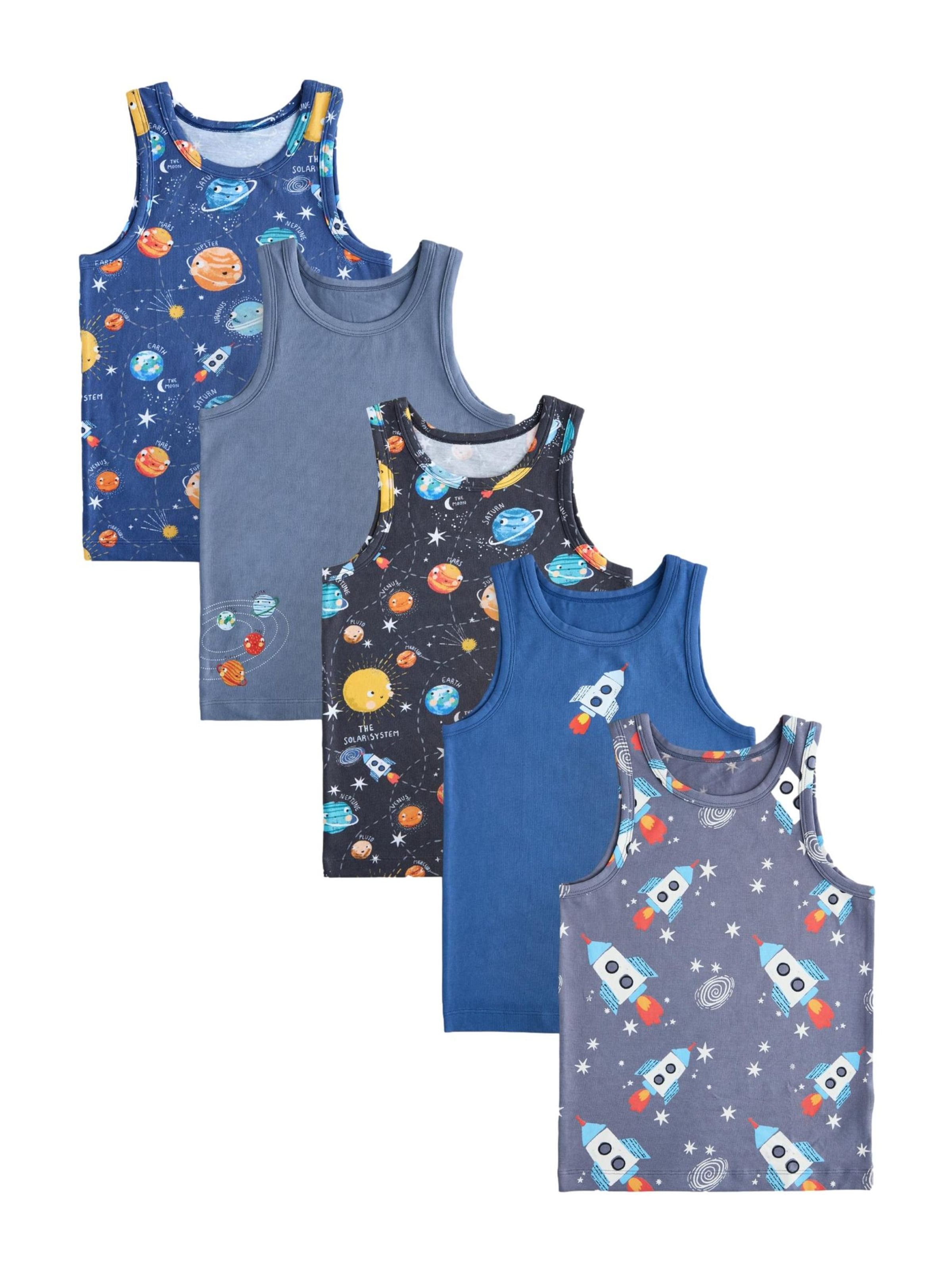 T-Shirt Next en bleu : devant