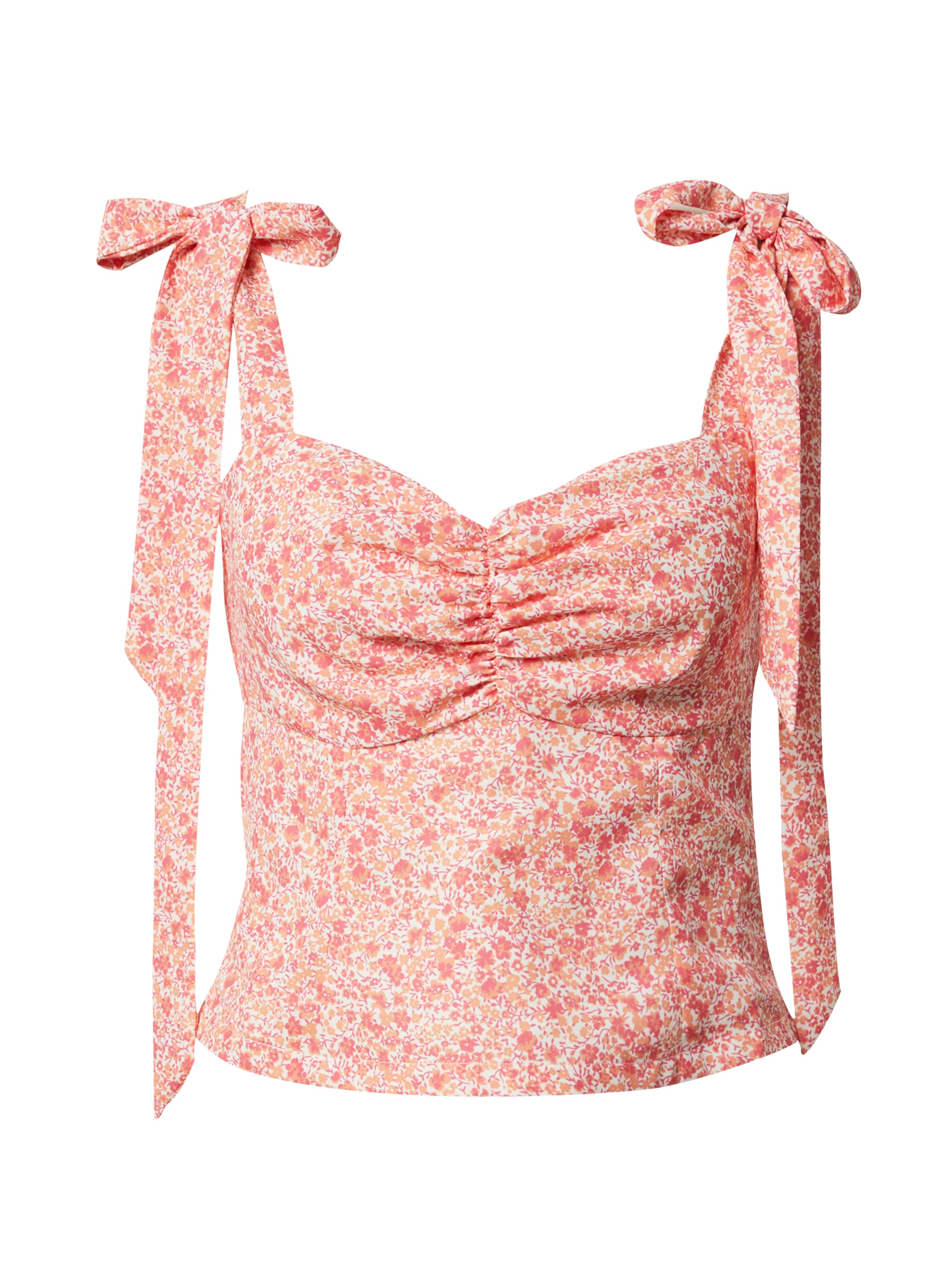 ABOUT YOU x Laura Giurcanu Топ 'Malea' в Оранжевый / Ярко-розовый / Белый, Обзор товара