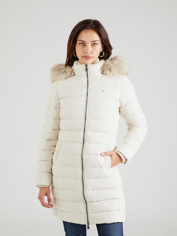 Manteau d’hiver Tommy Jeans en beige : devant