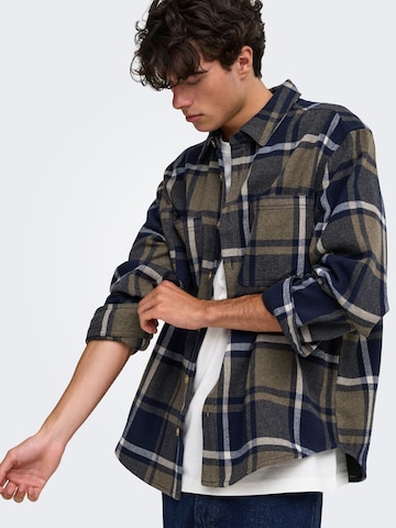 Regular fit Camicia 'ONSALP' di Only & Sons in blu