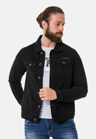 CIPO & BAXX Jeansjacke in Schwarz: predná strana