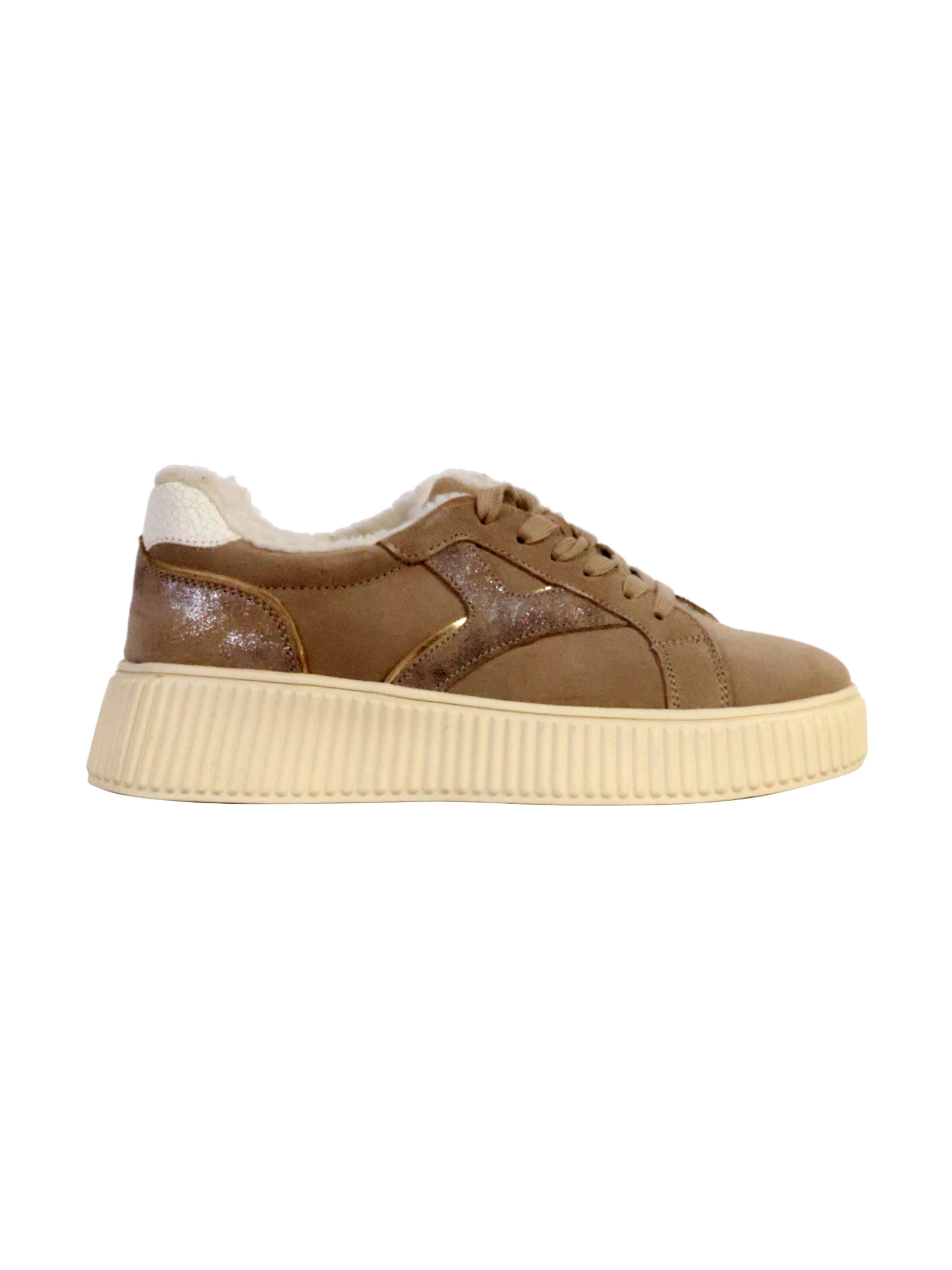 Chaussure de sport à lacets 'Alénoa-Sneaker aus Leder' The Divine Factory en marron