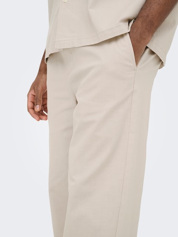 Effilé Pantalon 'ONSREID LINUS' Only & Sons en gris