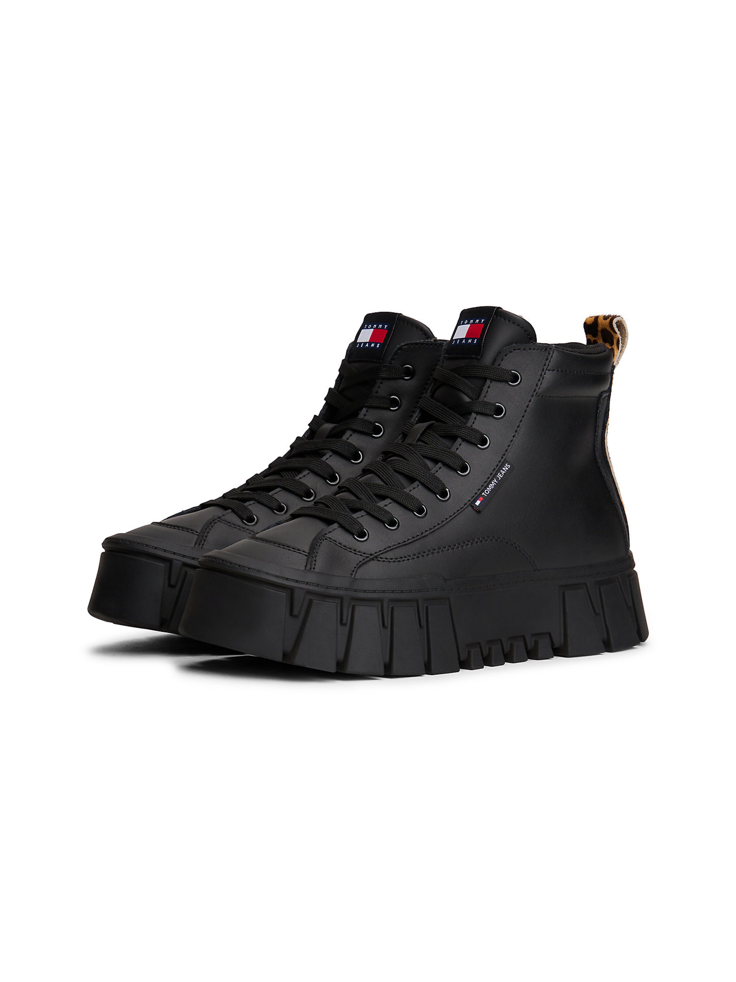 Tommy Jeans High-Top Sneakers in Black