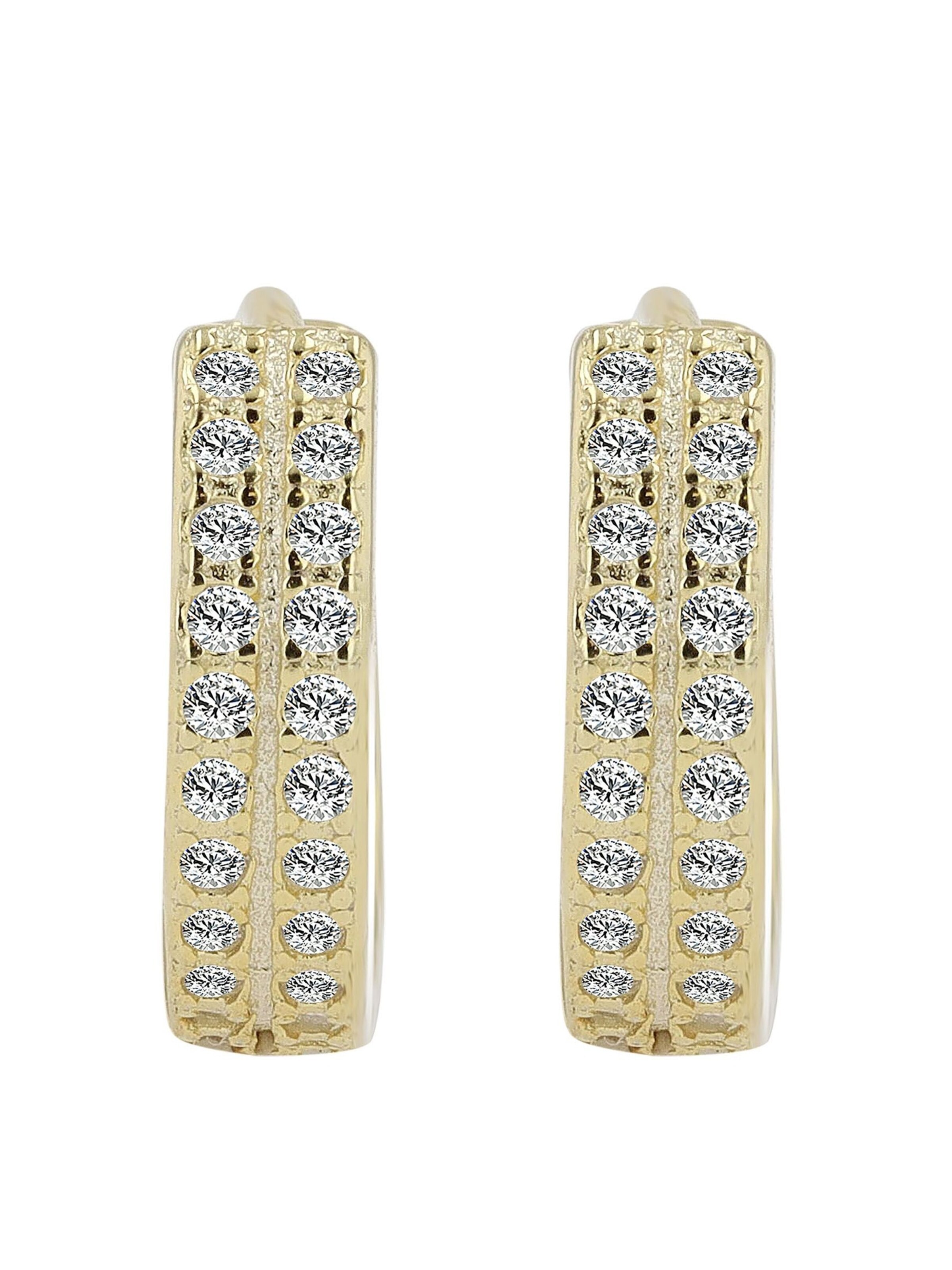 Akzent Earrings '"Ylva" aus 925 Sterlingsilber, rhodiniert, langlebig' in Gold