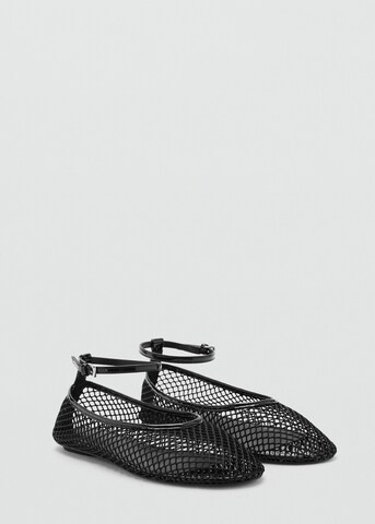 MANGO Riemchenballerina in Schwarz