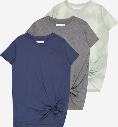 Tricou Abercrombie & Fitch pe albastru marin / gri amestecat / verde pastel, Vizualizare produs