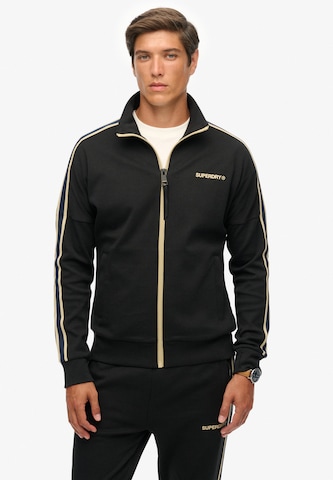 Superdry Sweatvest 'Tech Cult' in Groen: voorkant