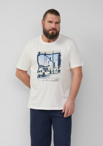 T-Shirt s.Oliver Men Big Sizes en blanc : devant