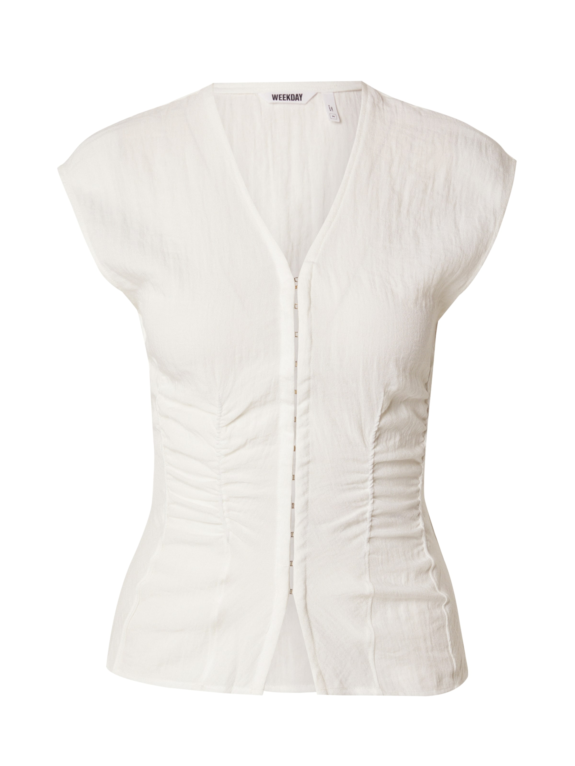 Chemisier 'Alec' WEEKDAY en blanc : devant