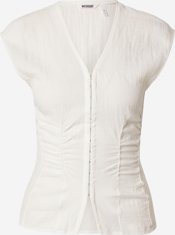 WEEKDAY Bluzka 'Alec' w kolorze biały: przód