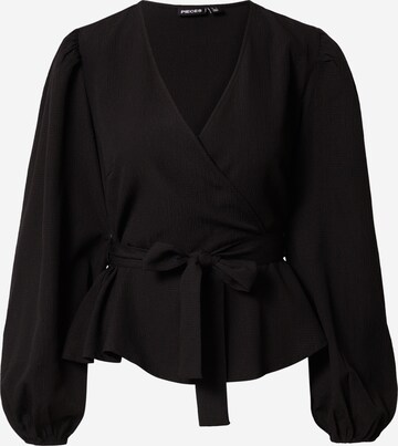 PIECES Blouse 'Naima' in Zwart: voorkant