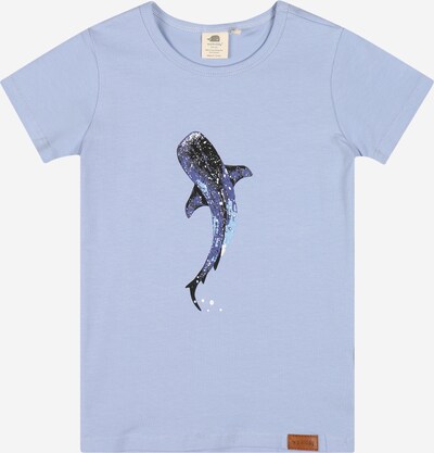 Walkiddy T-Shirt in rauchblau / dunkelblau / weiß, Produktansicht