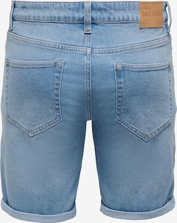 Only & Sons Regular Shorts in Blau