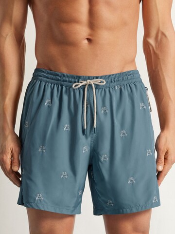IUMAN Intimissimi Board Shorts in Blue: front