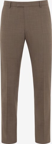 BENVENUTO Regular Pleated Pants 'MARIO' in Brown: front