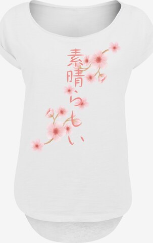 T-shirt 'Kirschblüten Asien' F4NT4STIC en blanc : devant