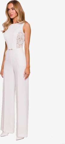 Numoco Jumpsuit 'Overall Eva' in White: front