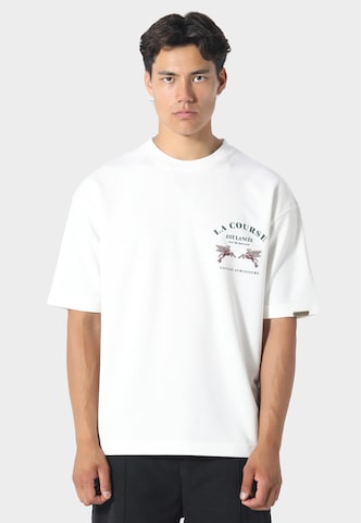 Maglietta 'Le Course' di Pas De Monaco in bianco: frontale