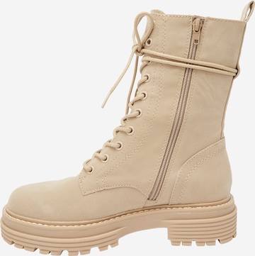 BULLBOXER Lace-Up Ankle Boots in Beige