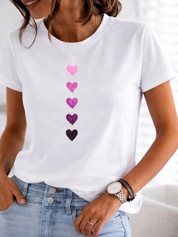 RMK Shirt 'Herz' in White: front