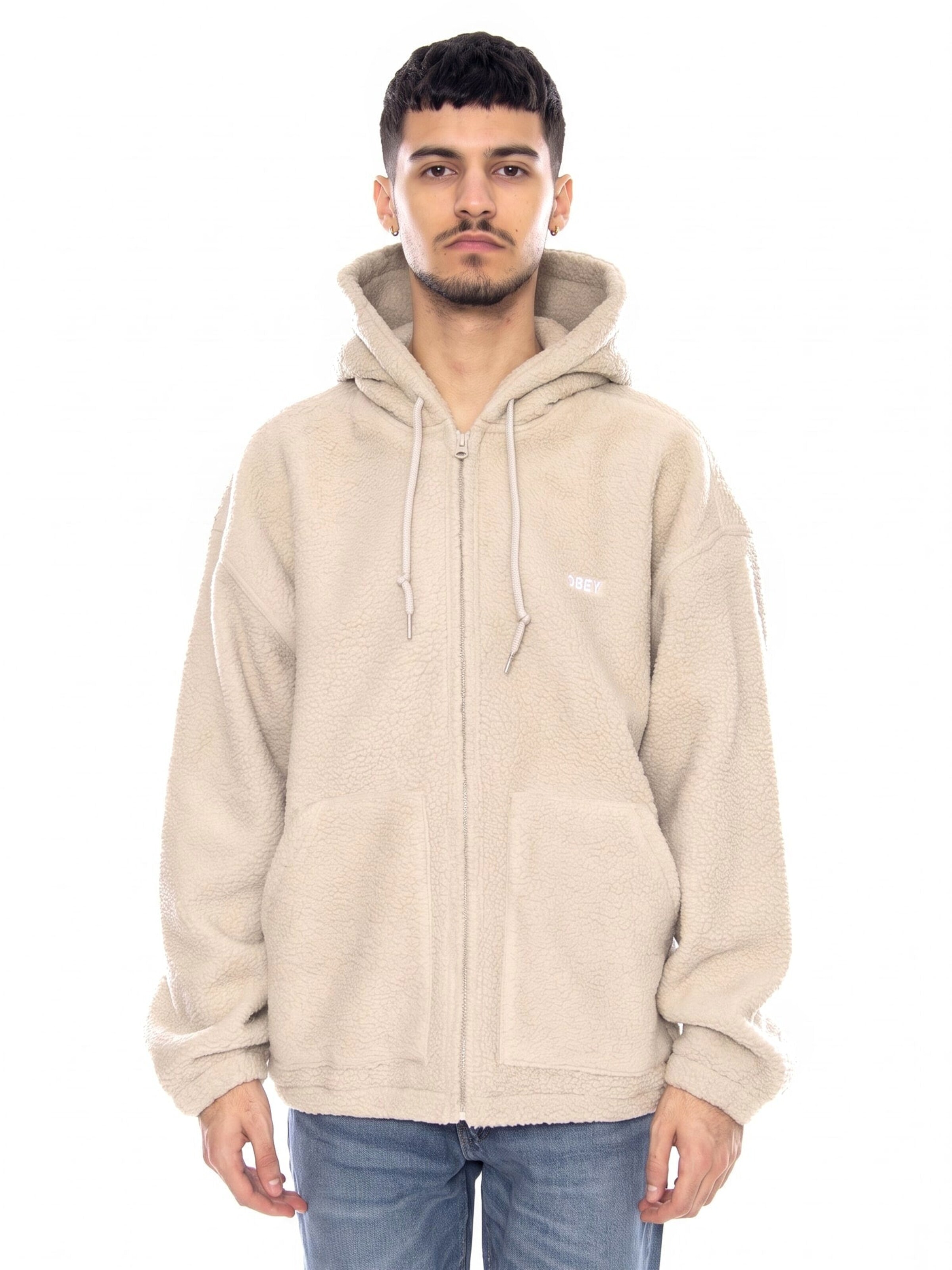 Giacca di mezza stagione 'Gaze II Hooded Jacket Silver Grey' di Obey in beige: frontale