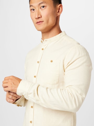 BLEND Regular fit Button Up Shirt in Beige