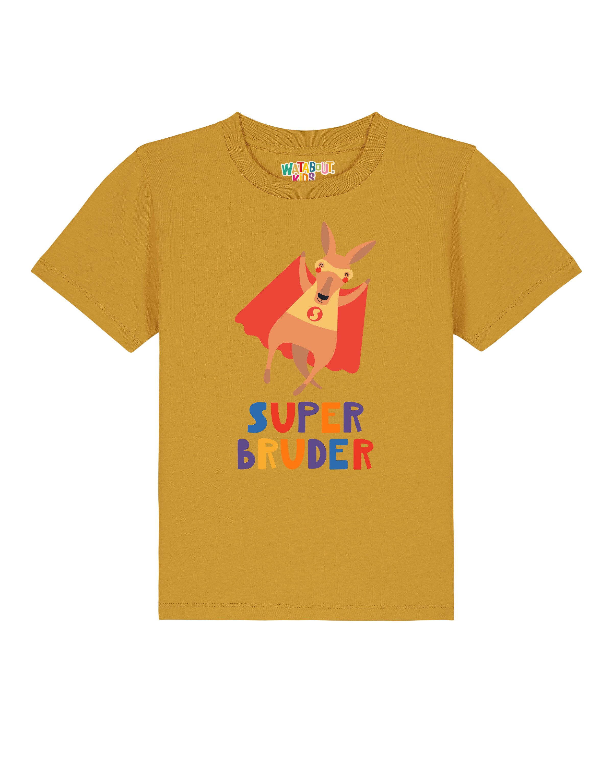T-Shirt 'Känguru Superbruder' watabout.kids en jaune : devant