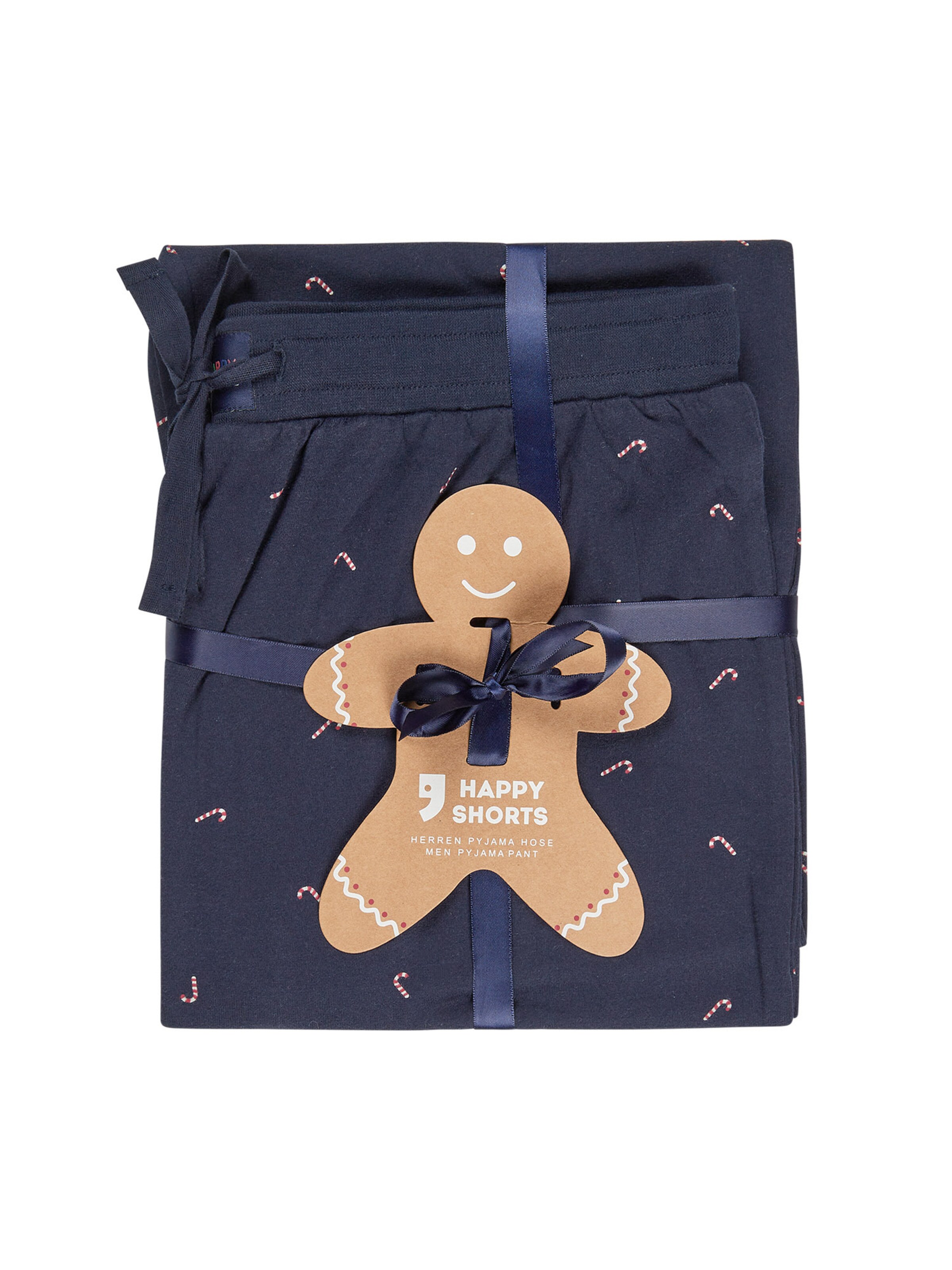 Happy Shorts Pyjamabroek ' XMAS ' in Blauw