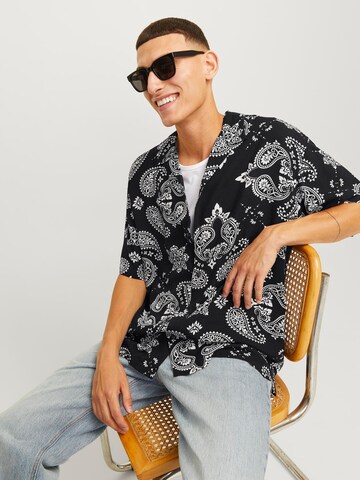JACK & JONES Comfort Fit Hemd 'JJJEFF' in Schwarz
