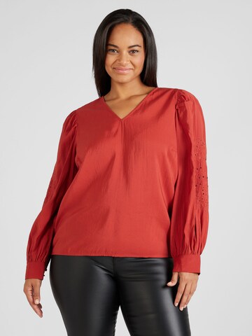 Vero Moda Curve Bluza 'SANI' | rdeča barva: sprednja stran
