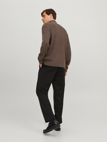 JACK & JONES Sweater 'COSY' in Brown
