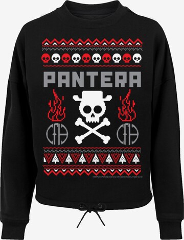 Sweat-shirt 'Pantera Weihnachten Christmas' F4NT4STIC en noir : devant