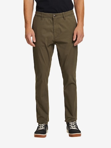 ESPRIT Slimfit Chino in Groen: voorkant