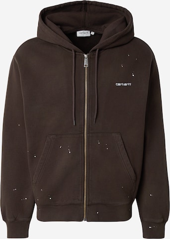 Giacca di felpa di Carhartt WIP in marrone: frontale