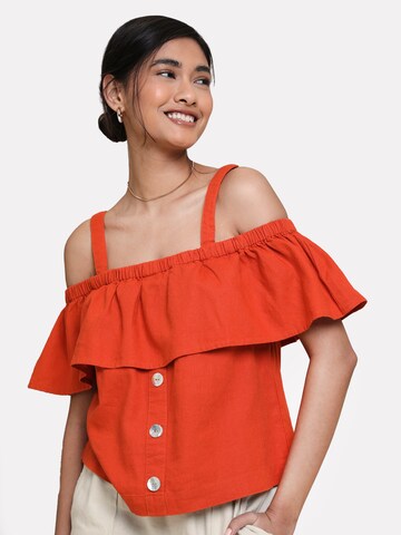 Threadbare Blouse 'Aspen' in Oranje: voorkant